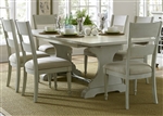 Harbor View Trestle Table 5 Piece Dining Set in Dove Gray Finish by Liberty Furniture - 731-DR-5TRS