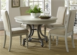Harbor View Round Table 5 Piece Dining Set in Dove Gray Finish by Liberty Furniture - 731-DR-O5ROS