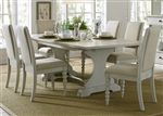 Harbor View Trestle Table 5 Piece Dining Set in Dove Gray Finish by Liberty Furniture - 731-DR-O5TRS