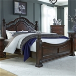 Messina Estates Poster Bed in Cognac Finish by Liberty Furniture - 737-BR-QPS