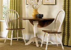 Low Country Windsor Chair 3 Piece Dining Set in Linen Sand with Suntan Bronze Finish by Liberty Furniture - 79-C1000S-3