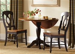 Low Country Drop Leaf Pedestal Table 3 Piece Set in Anchor Black with Suntan Bronze Finish by Liberty Furniture - 80-CD-O3DLS