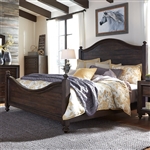 Catawba Hills Poster Bed in Peppercorn Finish by Liberty Furniture - 816-BR-QPS