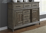 Artisan Prairie Sideboard in Wirebrushed Aged Oak Finish by Liberty Furniture - 823-BR32