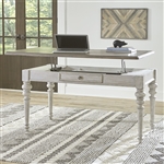 Heartland Lift Top Writing Desk in Antique White Finish with Tobacco Tops by Liberty Furniture - 824-HO109