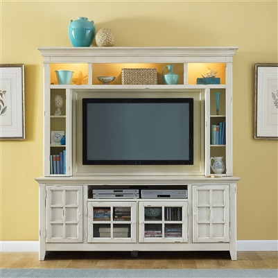 New Generation 50-Inch TV Entertainment Center in Vintage White Finish by Liberty Furniture - 840-ENT