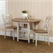 Al Fresco Drop Leaf Leg Table 3 Piece Dining Set in Driftwood & Sand White Finish by Liberty Furniture - 841-CD-O3DLS