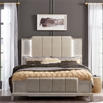 Montage Queen Upholstered Bed in Platinum Finish by Liberty Furniture - 849-BR-QUB