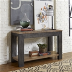 Rutland Grove 48 Inch Sofa Table TV Stand in Two Tone Charcoal and Desert Finish by Liberty Furniture - 853-OT1030