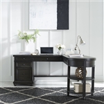 Harvest Home L Shaped Desk in Chalkboard Finish by Liberty Furniture - 879-HO111