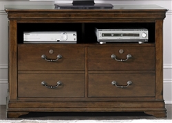 Chateau Valley Media File Cabinet in Brown Cherry Finish by Liberty Furniture - 901-HO146