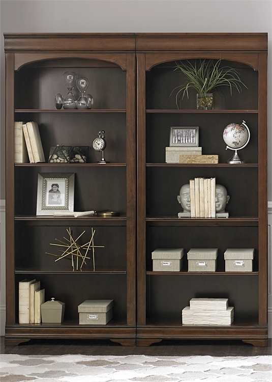 Cau Valley Bunching Bookcase In, Cherry Finish Bookcase