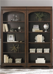 Chateau Valley Bunching Bookcase in Brown Cherry Finish by Liberty Furniture - 901-HO201