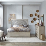 Belmar Panel Bed in Washed Taupe and Silver Champagne Finish by Liberty Furniture - 902-BR-QPB