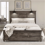 Lakeside Haven Panel Bed in Brownstone Finish by Liberty Furniture - 903-BR-QPB