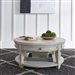 Harvest Home Round Cocktail Table in Cottonfield White Finish by Liberty Furniture - 979-OT1011