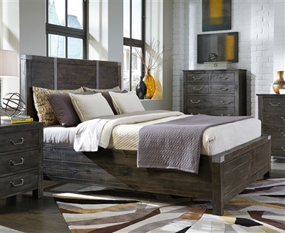 Abington Panel Bed in Weathered Charcoal Finish by Magnussen - MAG-B3804-54