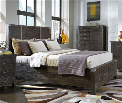 Abington Panel Storage Bed in Weathered Charcoal Finish by Magnussen - MAG-B3804-55