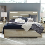 Chantelle Panel Storage Bed in Champagne Finish by Magnussen - MAG-B5313-54A