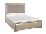 Chantelle Upholstered Panel Storage Bed in Champagne Finish by Magnussen - MAG-B5313-55A