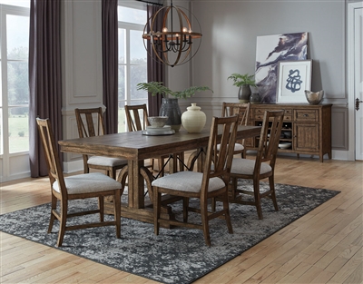 Bay Creek 7 Piece Dining Room Set in Toasted Nutmeg Finish by Magnussen - MAG-D4398-25-62