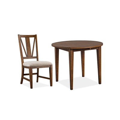 Bay Creek 3 Piece Drop Leaf Table Dining Room Set in Toasted Nutmeg Finish by Magnussen - MAG-D4398-26-62