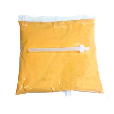Muy Fresco 110 oz. Jalapeno Cheese Sauce Disposable Dispenser Bags (One Bag) by Paragon - PAR-2110