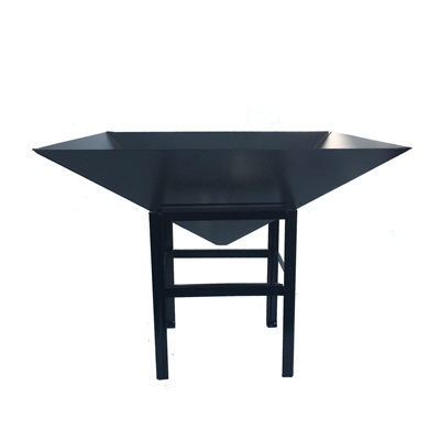 Geometric Metal Outdoor Black Planter with Small Matching Stand by Paragon - PAR-4040BS