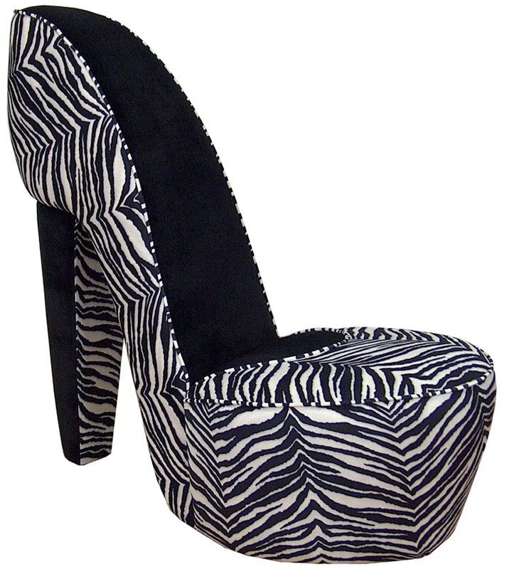 Zebra Diva Shoe Chair By Piedmont Pdm Lrsczebra