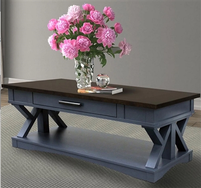 Americana Cocktail Table in Denim Finish by Parker House - AME#01-DEN