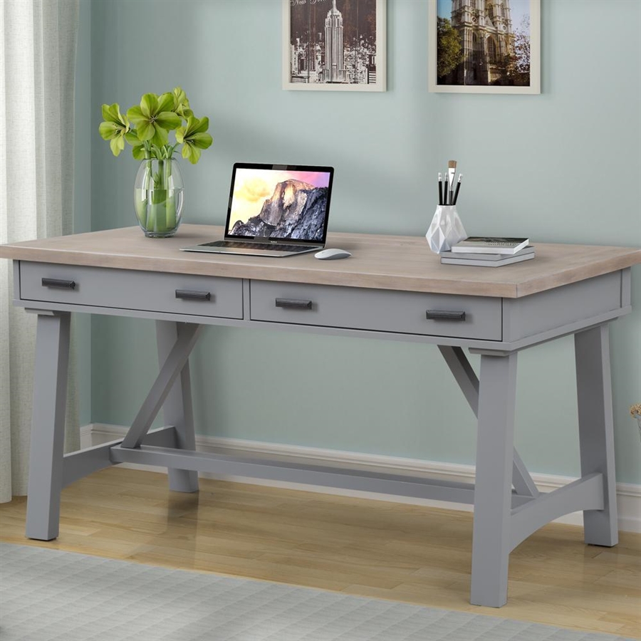 Americana Modern 60 Inch Writing Desk In Dove Finish By Parker
