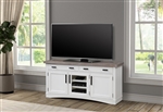 Americana Modern 63 Inch TV Console with Power Center in Cotton White Finish by Parker House - AME#63-COT