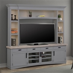 Americana Entertainment Center with LED Lights in Dove Finish by Parker House - AME#92-3-DOV
