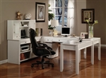 Boca 6 Piece Home Office Set in Cottage White Finish by Parker House - BOC-347C-6