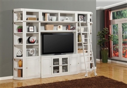Boca 6 Piece TV Library Wall in Cottage White Finish by Parker House - BOC-411-6