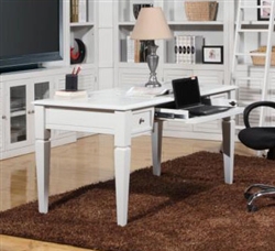 Boca 60-Inch Writing Desk in Cottage White Finish by Parker House - BOC-485
