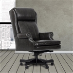 Pacific Grey Leather Desk Chair by Parker House DC#105-PGR