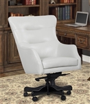 Prestige Office Desk Chair in Alabaster Leather by Parker House DC#122-ALA
