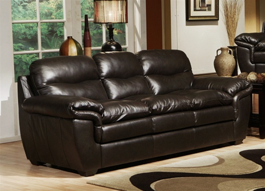 Holbrook Dark Chocolate Leather Sofa By, Dark Chocolate Leather Sofa