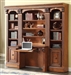 Huntington 4 Piece Small Library Wall with Desk in Chestnut Finish by Parker House - HUN-460-2-4