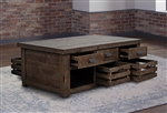 LaPaz Occasional Tables in Rustic Worn Pine Finish by Parker House - LAP-01