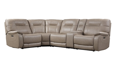 Axel 5 Piece Power Reclining Sectional in Parchment Fabric by Parker House - MAXE-5-PAR