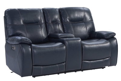 Axel Power Reclining Console Loveseat in Admiral Fabric by Parker House - MAXE#822PH-ADM