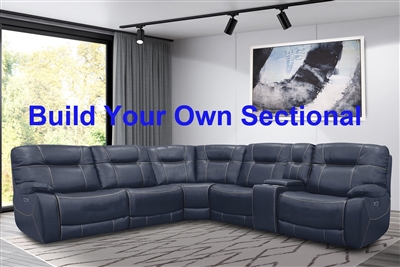 Axel BUILD YOUR OWN Power Reclining Sectional in Admiral Fabric by Parker House - MAXE-ADM