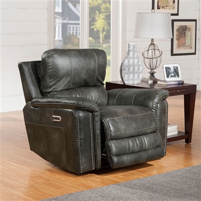 Belize Power Recliner with Power Headrest and USB Port in Ash Fabric by Parker House - MBEL#812PH-ASH