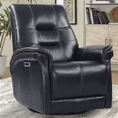 Carnegie Power Cordless Swivel Glider Recliner in Verona Blackberry Leather by Parker House - MCAR#812GSPH-P25-VBY