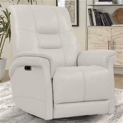 Carnegie Power Cordless Swivel Glider Recliner in Verona Ivory Leather by Parker House - MCAR#812GSPH-P25-VIV