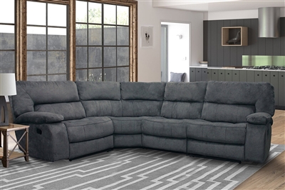 Chapman 4 Piece Reclining Sectional in Polo Fabric by Parker House - MCHA-4-POL