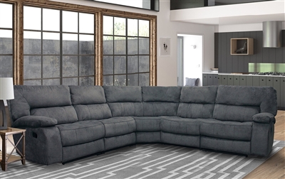 Chapman 5 Piece Reclining Sectional in Polo Fabric by Parker House - MCHA-5-POL