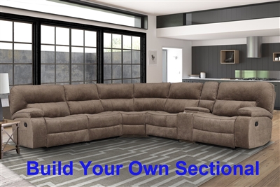 Chapman BUILD YOUR OWN Reclining Sectional in Kona Fabric by Parker House - MCHA-BYO-KON
